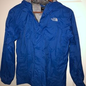 Boys The North Face Rainjacket Blue Sz L